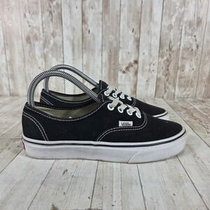 Vans Authentic Black Canvas‎ Low Top Sneakers Women US 7